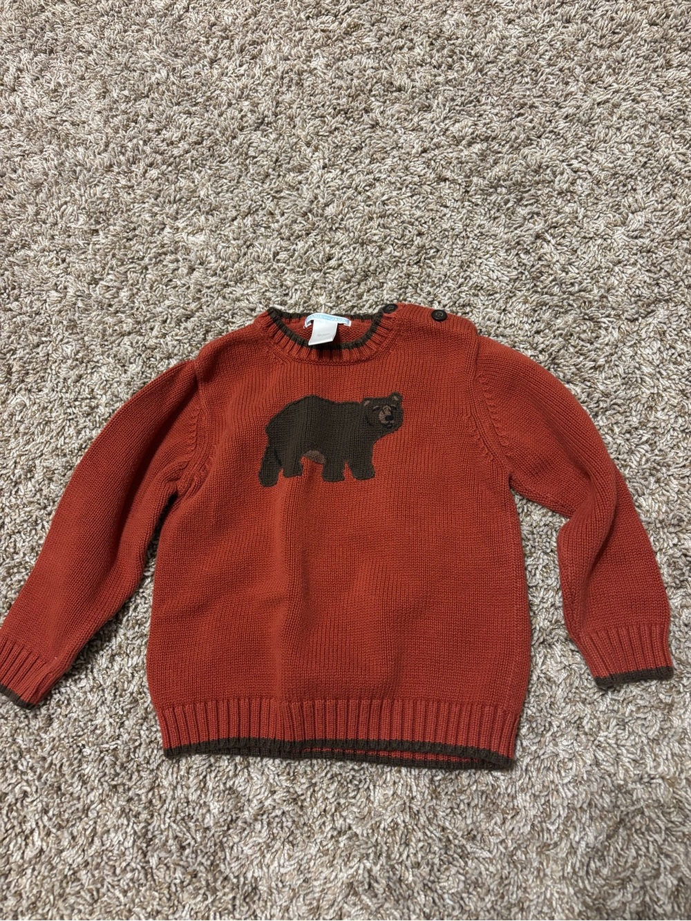 Janie & Jack toddler bear 100% cotton sweater